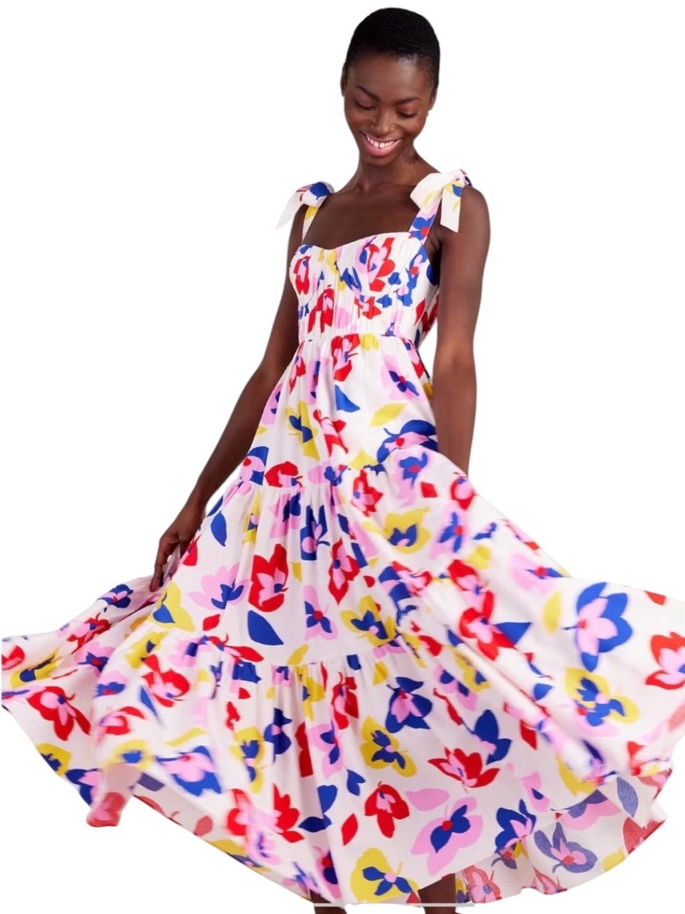 Kate Spade New York Summer Flowers Tiered Maxi Dress